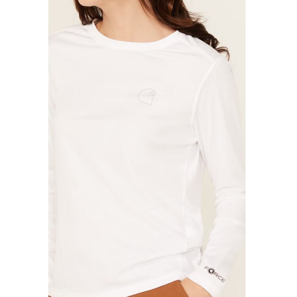 Carhartt Women's White Force Sun Defender Long Sleeve Graphic T-Shirt Size M - Picture 2 of 9